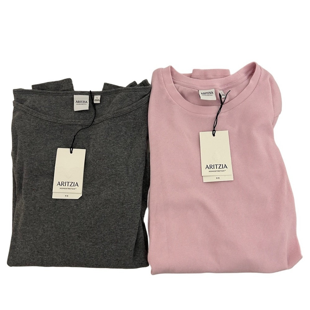 Aritzia Homestretch Ribbed Long-Sleeve Bundle (2 Tops) - 🛍️